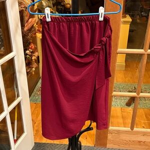 Elegant Burgundy Women's Skirt